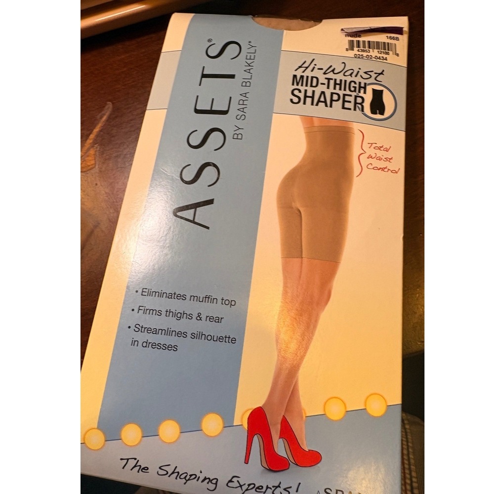 Assets Mid-Thigh Shaper Women Size 5 Nude New High Waist Firm Control 166B